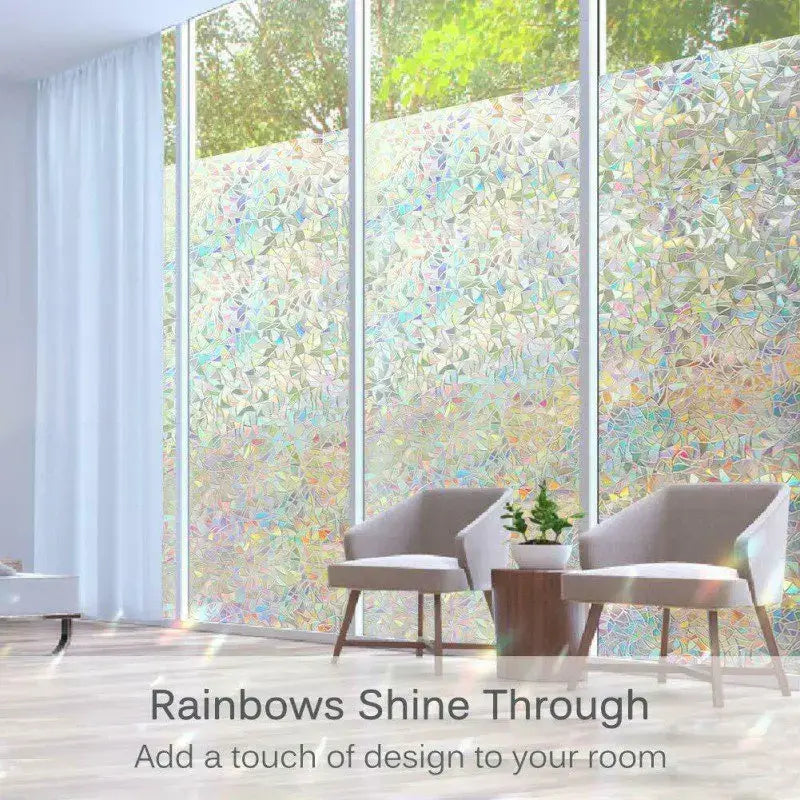 3D Static Cling Flower Glass Sticker (Opaque Window Film)