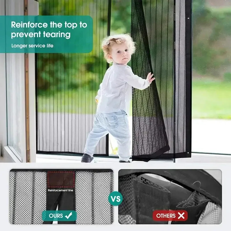 Magnetic Screen Door Black / 80X210CM