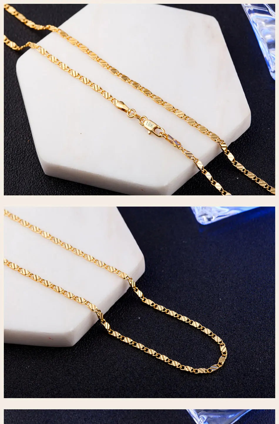 Gold Charm Chain Necklace For Women Man