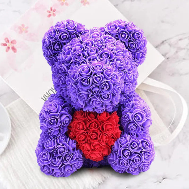 40cmDIYRose Bear Hot Valentine's Day Gift