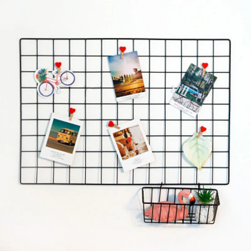 Grid Decor Photo Frame Postcards DIY Wall Art Display