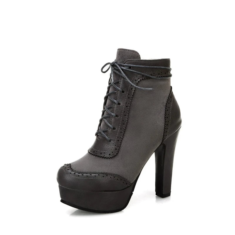 Ankle Boots Zip Lace