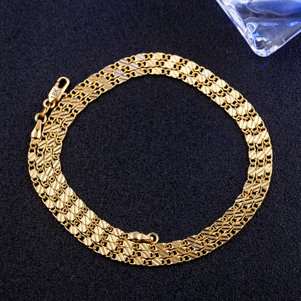 Gold Charm Chain Necklace For Women Man