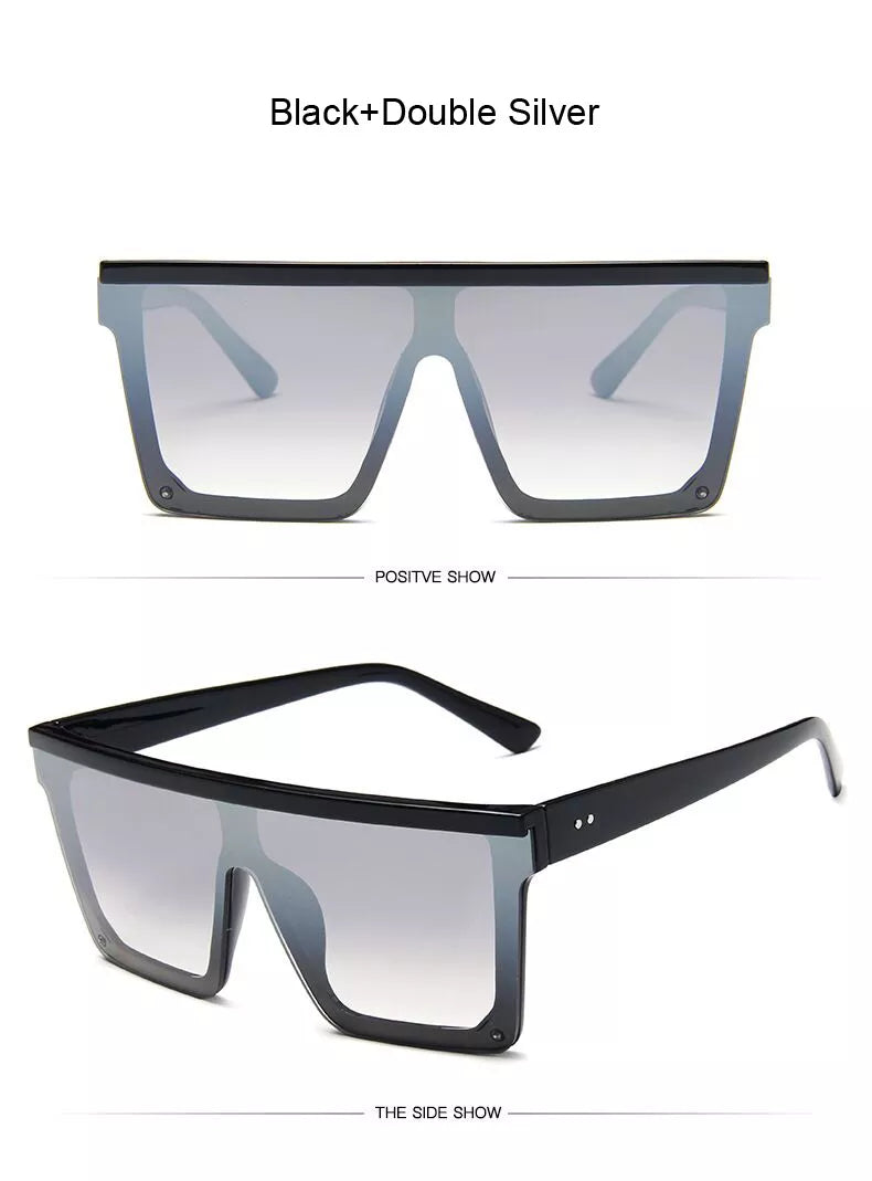 Black Fashion Square Sun Glasses Male