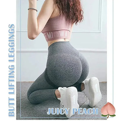Butt Lifting Leggings Seamless Yoga Pants Push Up Tights Women Booty Workout Gray / M / United States
