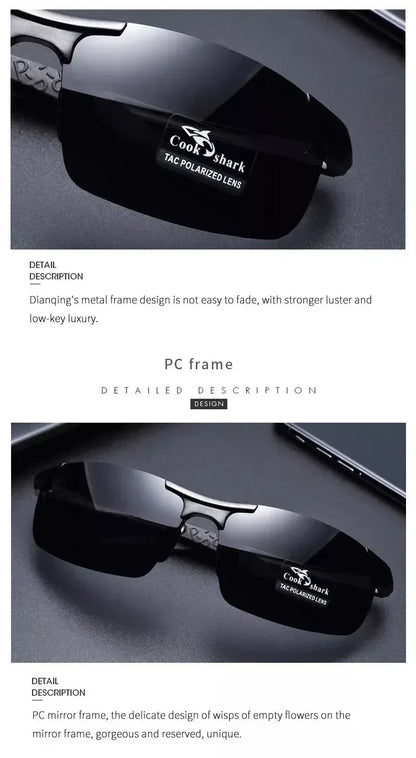 New aluminum magnesium sunglasses green / black