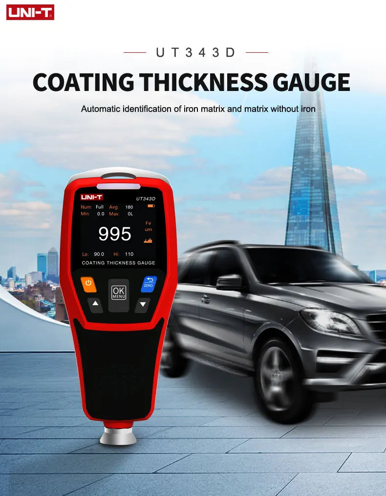 UNI-T UT343A UT343D Car Paint Coating Thickness Gauge