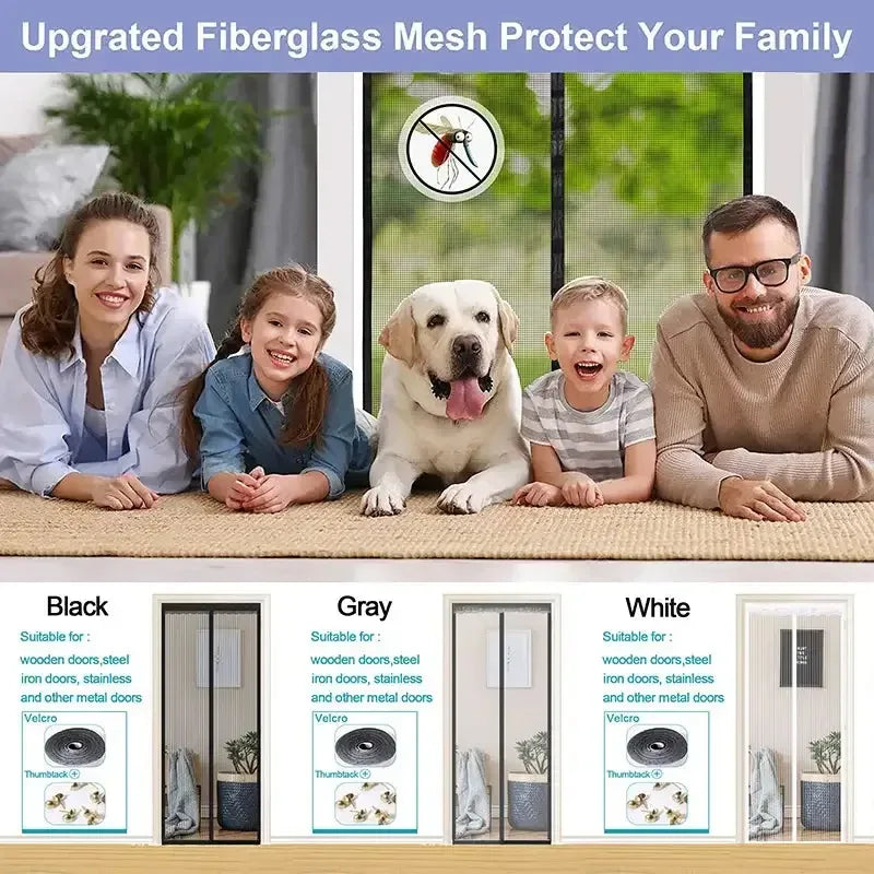 Magnetic Screen Door Black / 80X210CM