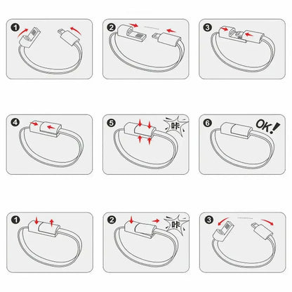 Bracelet USB Charging Cable for iphone / 20cm
