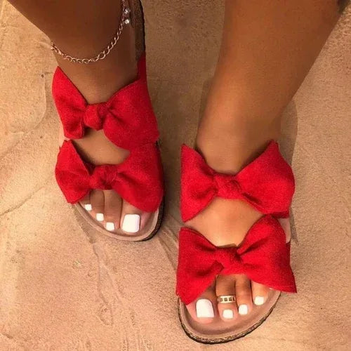 2021 Leopard Women Slipper Summer Open Toe Platform Slide Ladies Red / 7.5