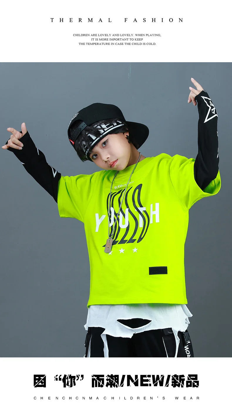 Kids Fashion Hip Hop Clothing Oversize