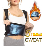 Women's Heat Trapping Vest Sweat Sauna Body Shaper Hot Corset Fat Burner Blue / 4XL-5XL / United States