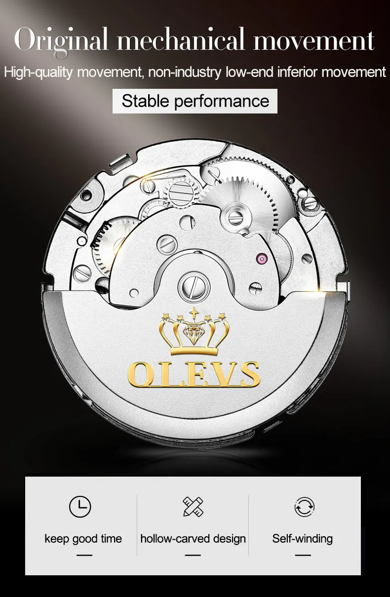 OLEVS Men's Watches Automatic Mechanical Business Wristwatch