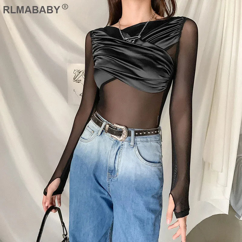 Patchwork Skinny Bodysuit