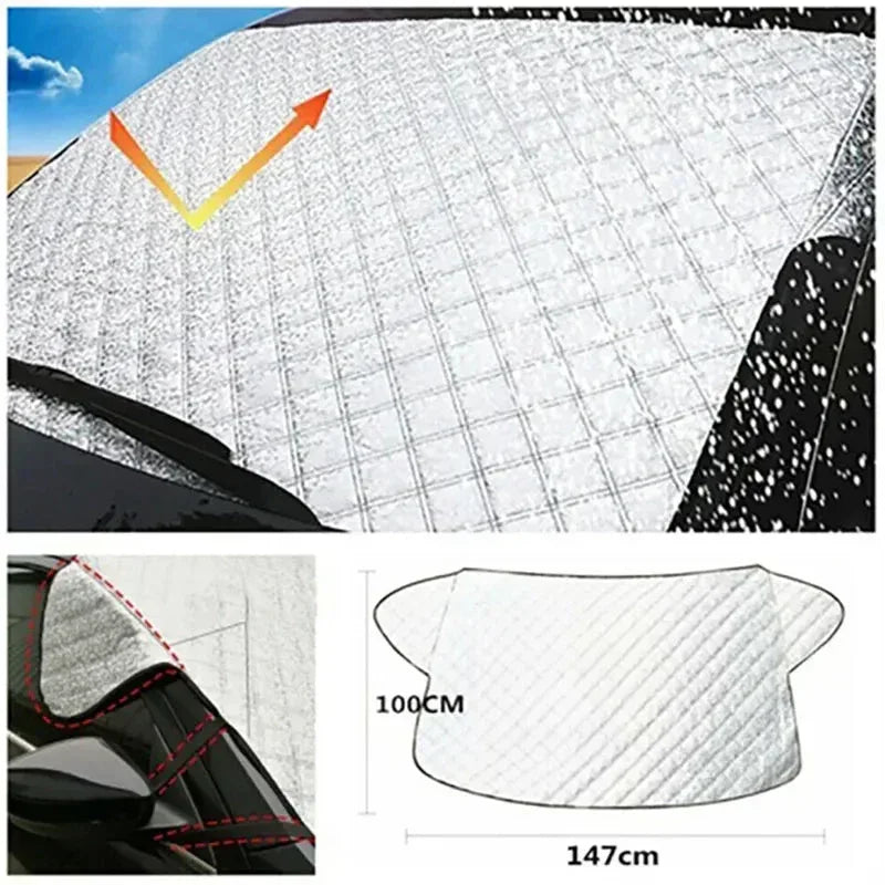 Car Windshield Sunshade Protector Snow Cover Winter Ice Frost Guard Default Title