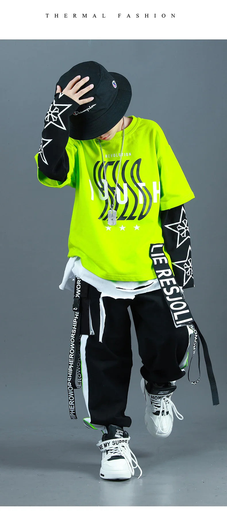 Kids Fashion Hip Hop Clothing Oversize