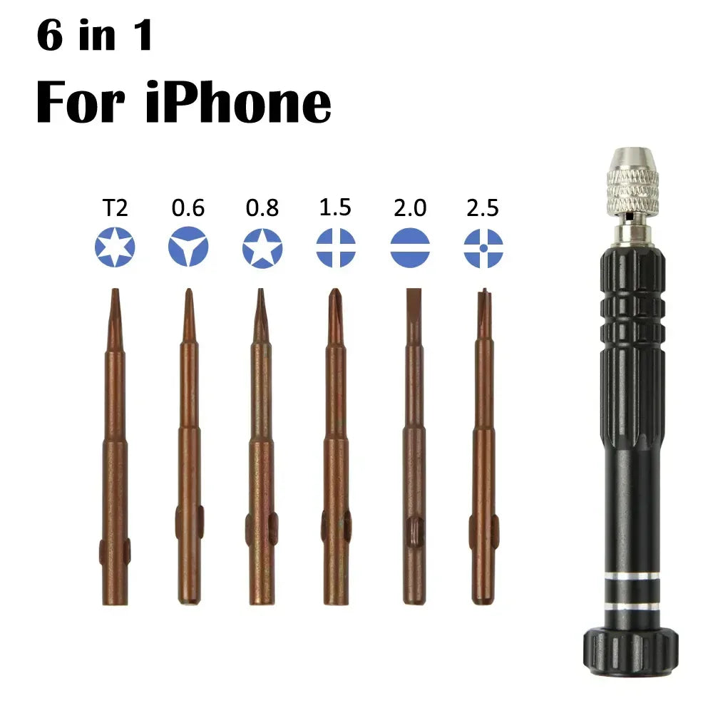 Precision Disassemble Magnetic Torx Cross Pentalobe Head Screwdriver For iPhone