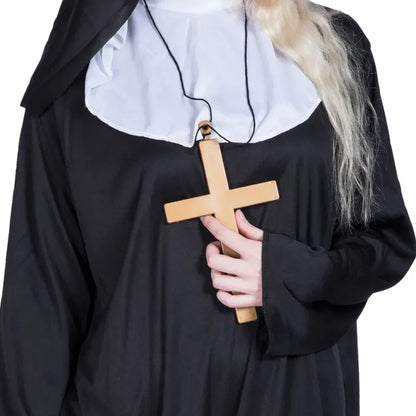 Women’s Nun Costume – Hooded Robe with Wimple Dress Hoods / M / United States