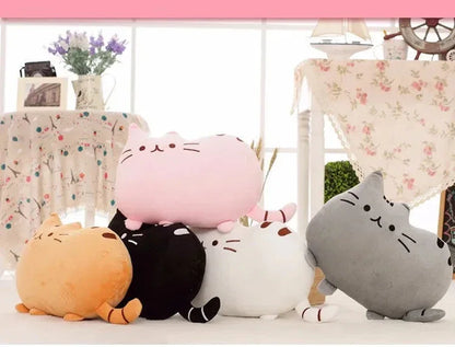 Kawaii Cat Pillow With Zipper Gray / Cat Skin With Zipper