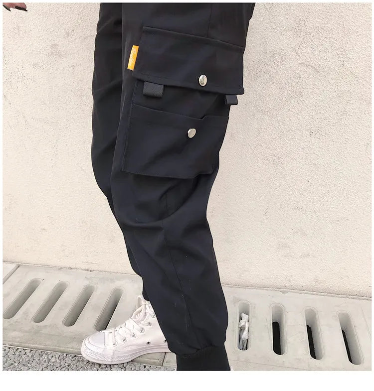 High Waist Loose Streetwear Pants Baggy Tactical Trouser Hip Hop