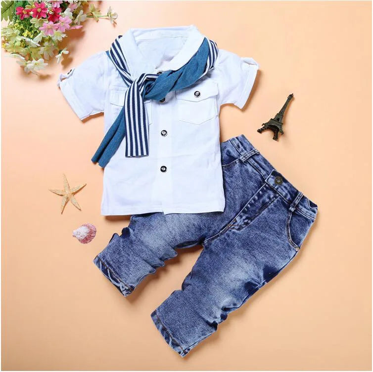 Summer Kids Clothes Boy Short Sleeve Cotton T-Shirt