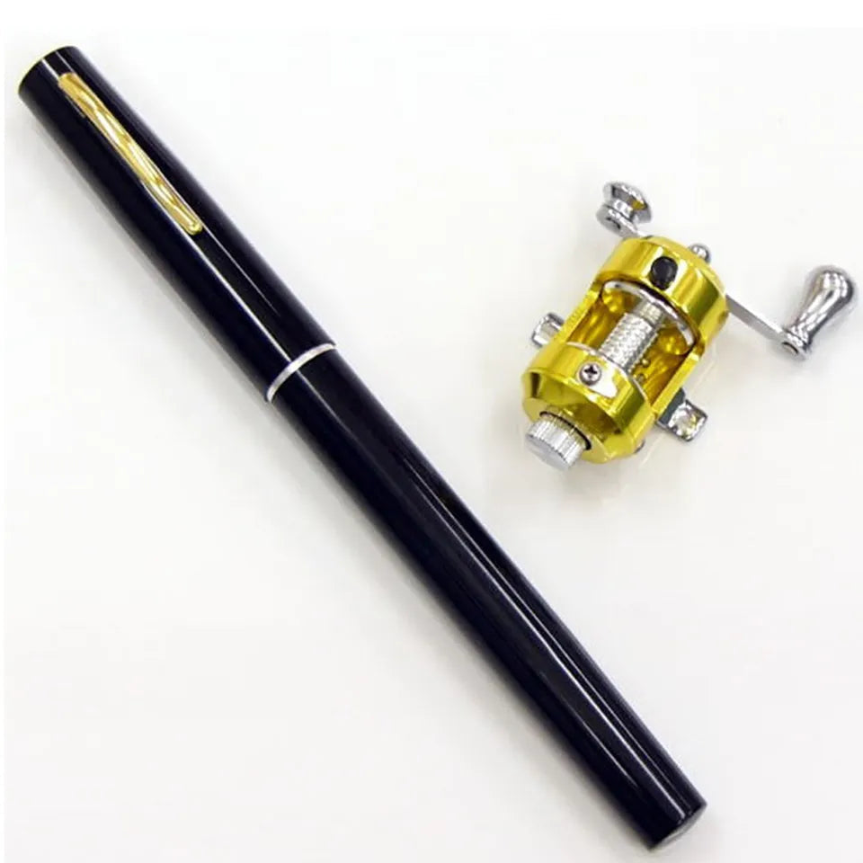 Survival & Portable Telescopic Pocket Mini Pen Fishing Rod with Reel