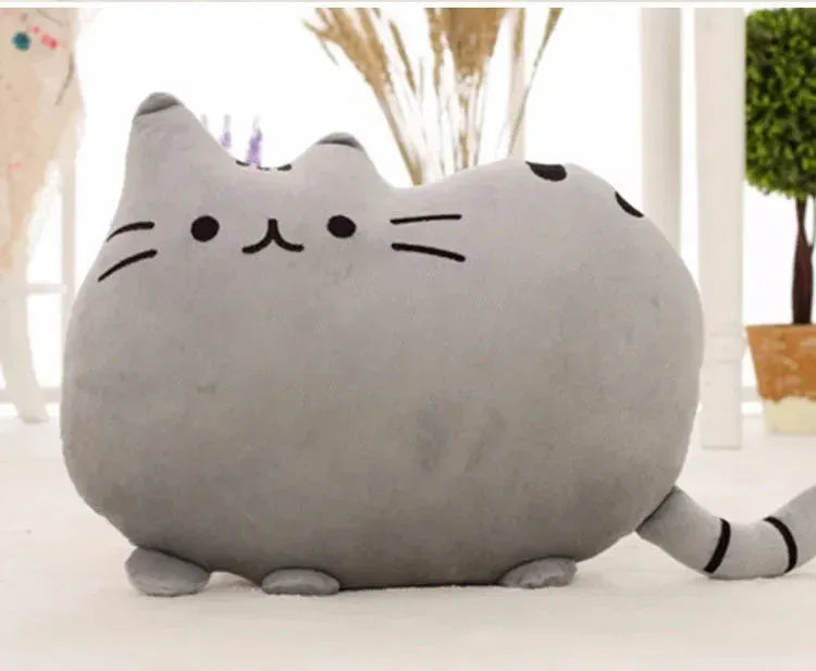 Kawaii Cat Pillow With Zipper Gray / Cat Skin With Zipper