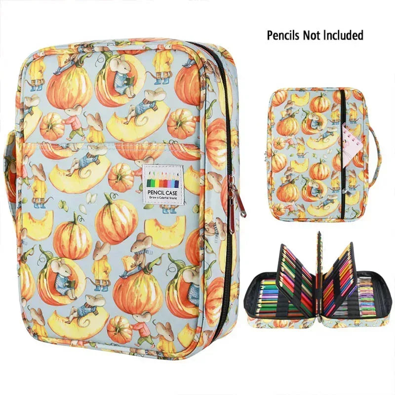 Pencil Bag Case Organizer Mouse-pumpkin