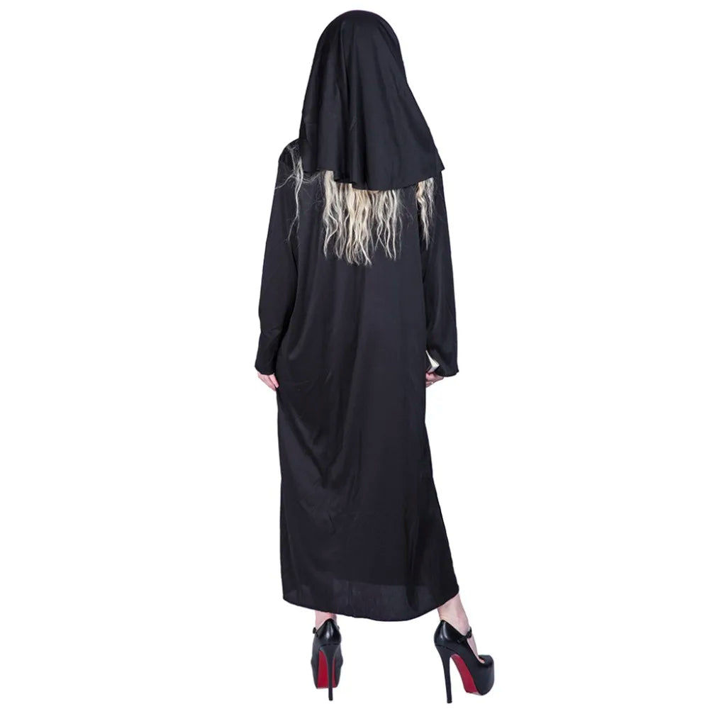 Women’s Nun Costume – Hooded Robe with Wimple