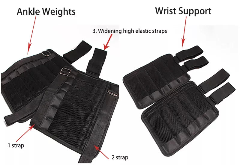 Adjustable Ankle Weights Wrist Support Strap Fitness