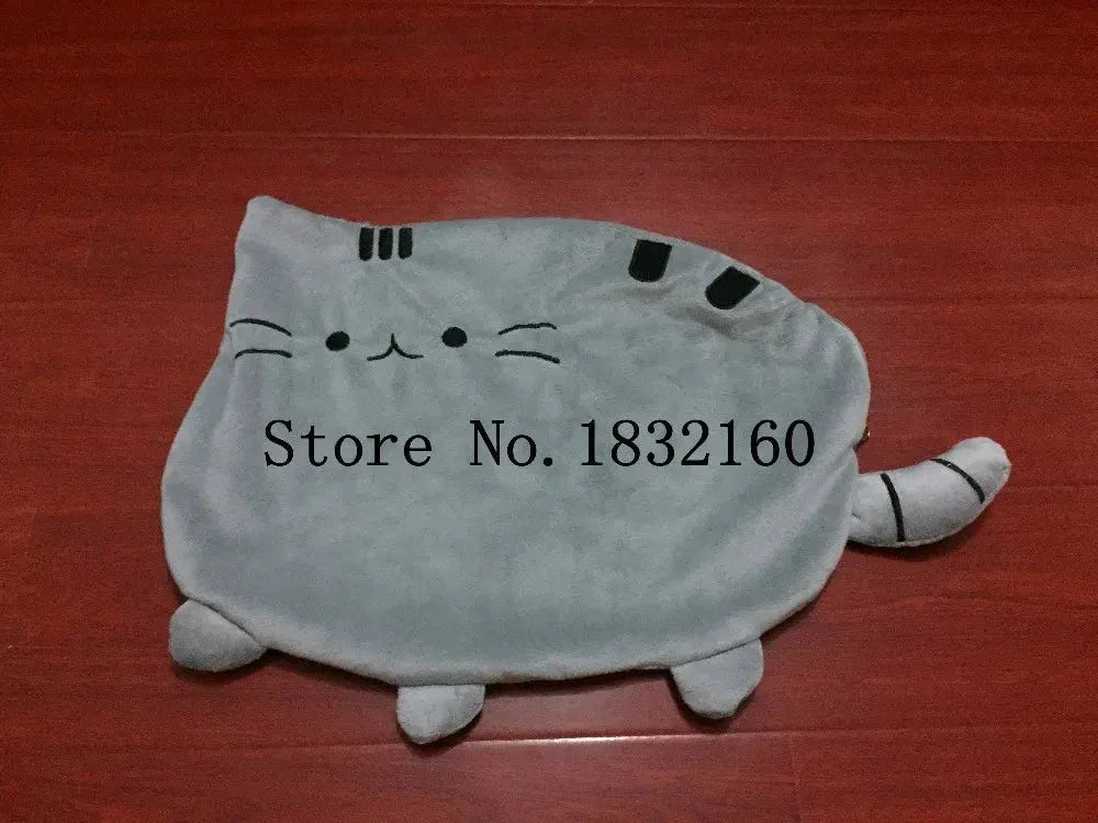 Kawaii Cat Pillow With Zipper Gray / Cat Skin With Zipper