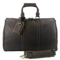 WaterProof Waxed Canvas Leather Men Travel Bag Hand Luggage