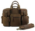 WaterProof Waxed Canvas Leather Men Travel Bag Hand Luggage