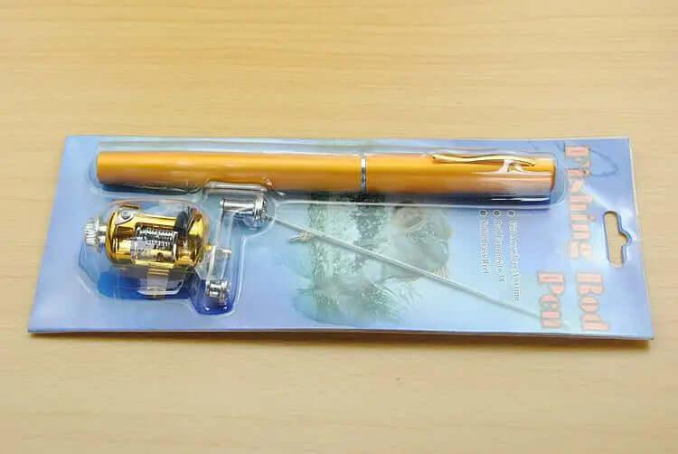 Survival & Portable Telescopic Pocket Mini Pen Fishing Rod with Reel Silver