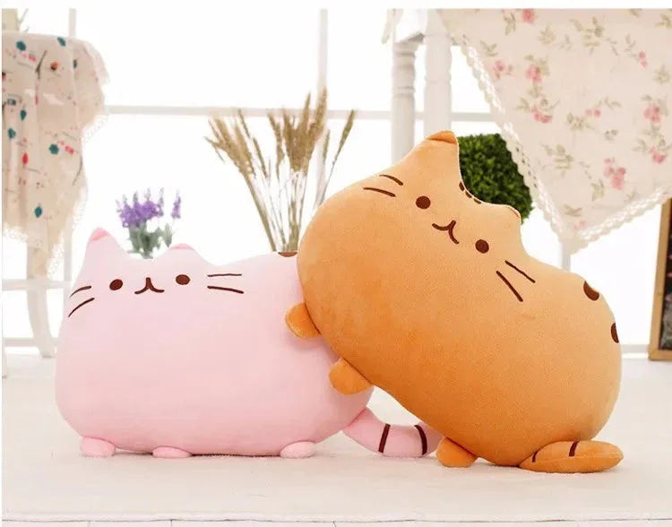 Kawaii Cat Pillow With Zipper Gray / Cat Skin With Zipper