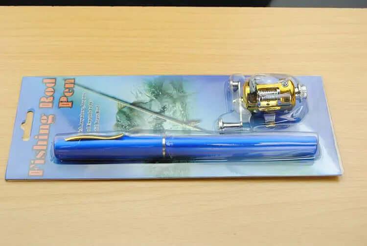 Survival & Portable Telescopic Pocket Mini Pen Fishing Rod with Reel Silver