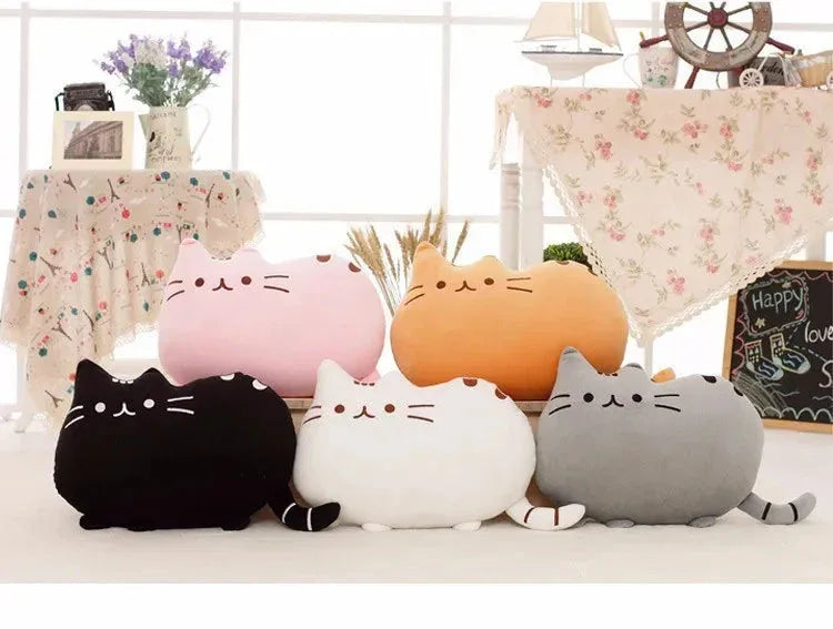 Kawaii Cat Pillow With Zipper Gray / Cat Skin With Zipper