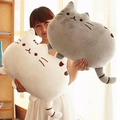 Kawaii Cat Pillow With Zipper Gray / Cat Skin With Zipper