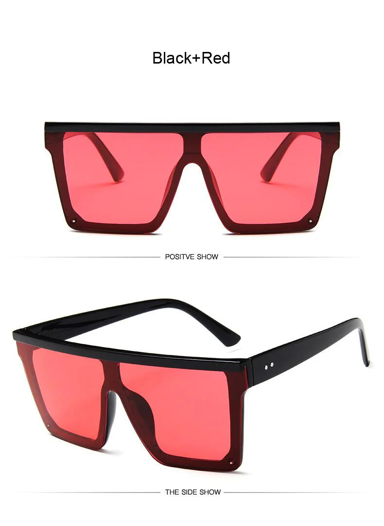 Black Fashion Square Sun Glasses Male