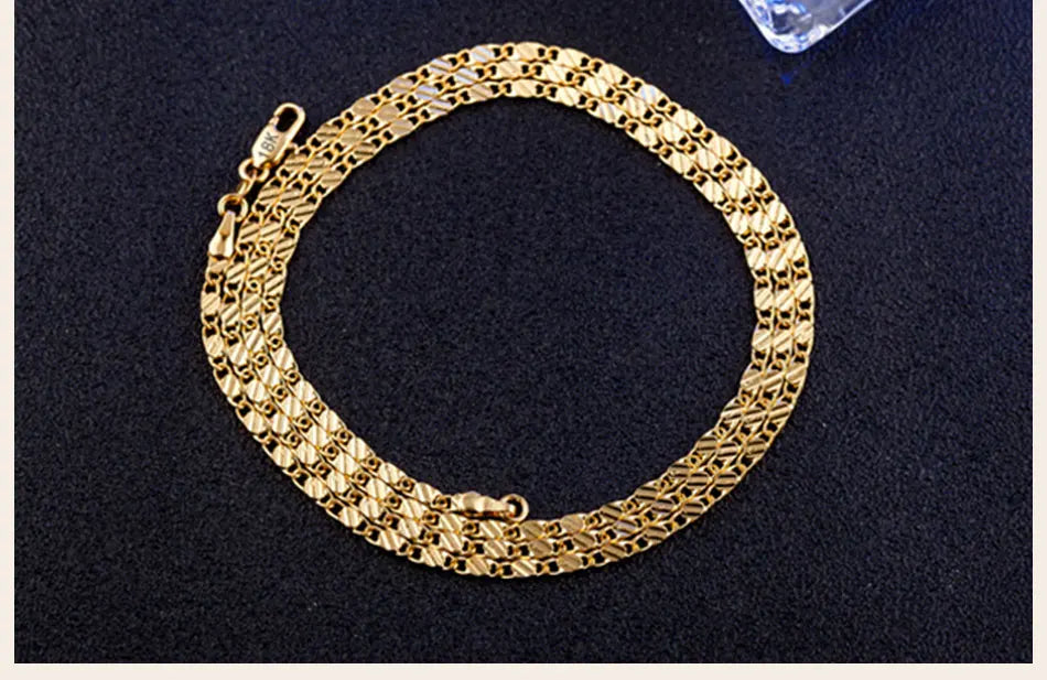 Gold Charm Chain Necklace For Women Man