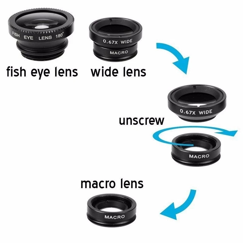 3 in 1 Fisheye Phone Lens