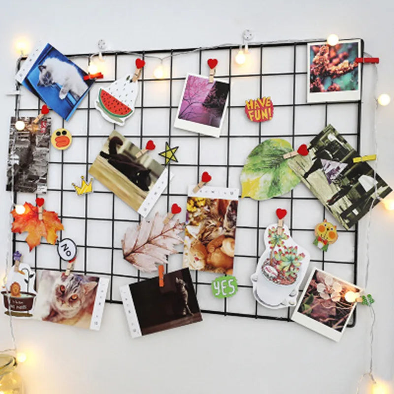 Grid Decor Photo Frame Postcards DIY Wall Art Display