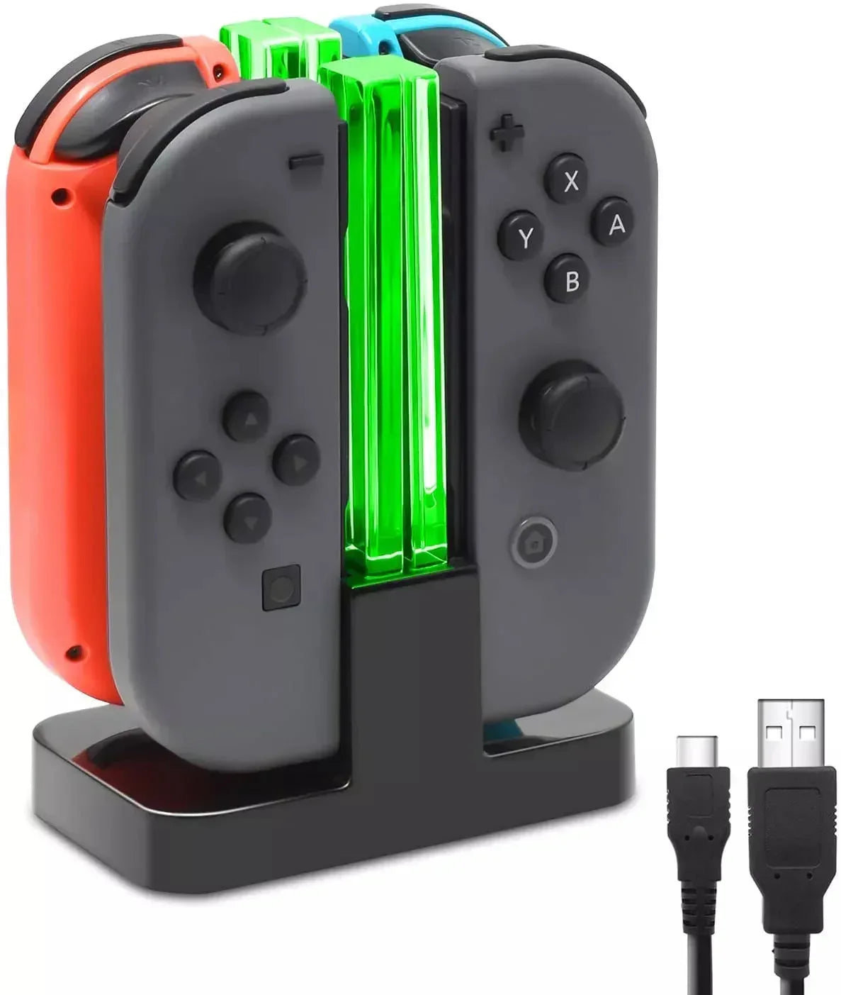 Nintend Switch 4 Controller Charger LED Indicator Charging Dock Station for Nitendo Switch Nintendo switch NS Joy-con Accessories black
