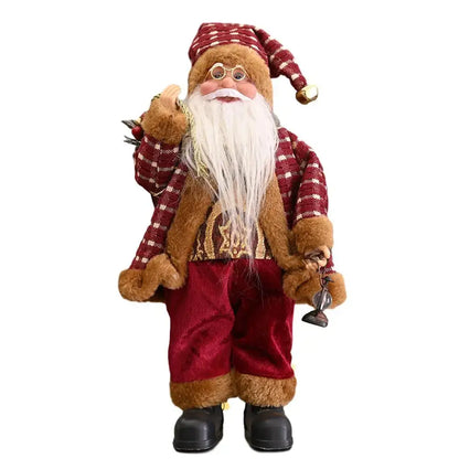 Portable Lifelike Santa Claus Figurine Christmas Decoration As pictures 3 / United States