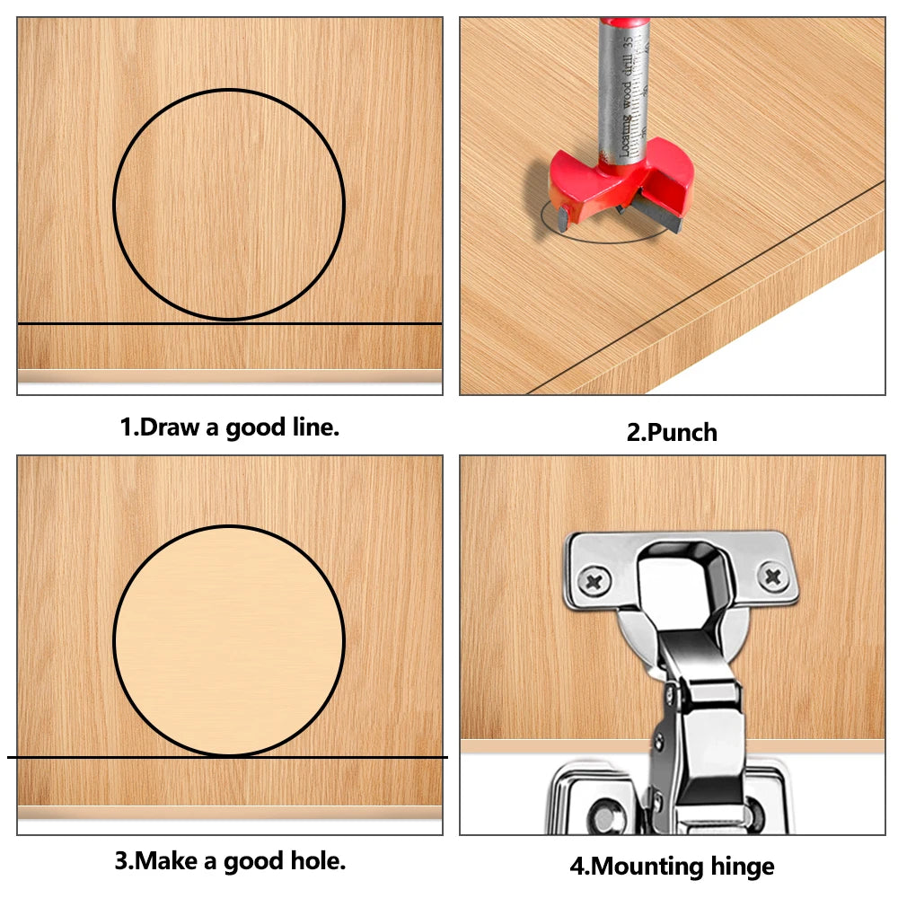 Hole Opener Concealed Hinges Guide Tool