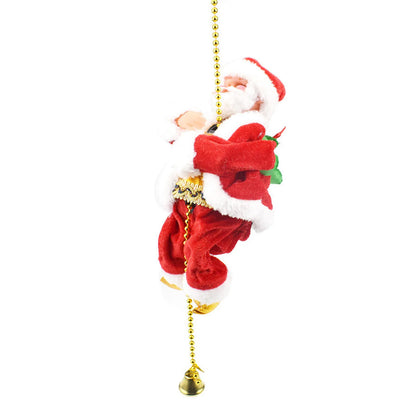Electric Climbing Santa Claus Decoration – Animated Christmas Ornament A / United States