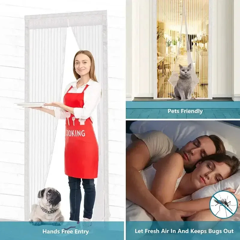 Magnetic Screen Door Black / 80X210CM