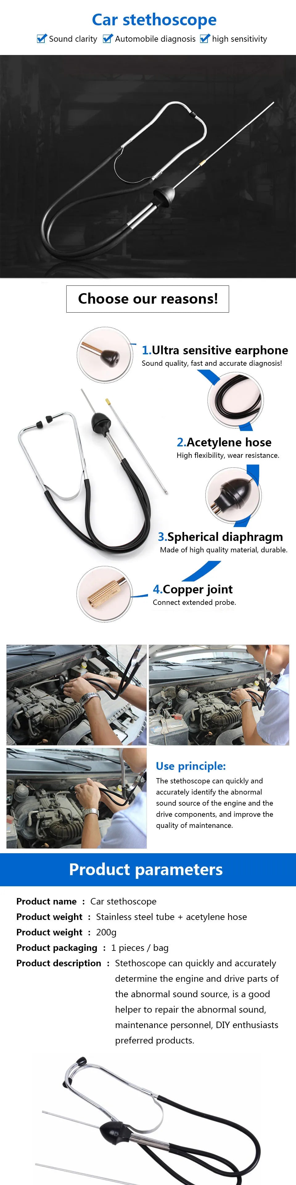 Automotive Mechanics Stethoscope