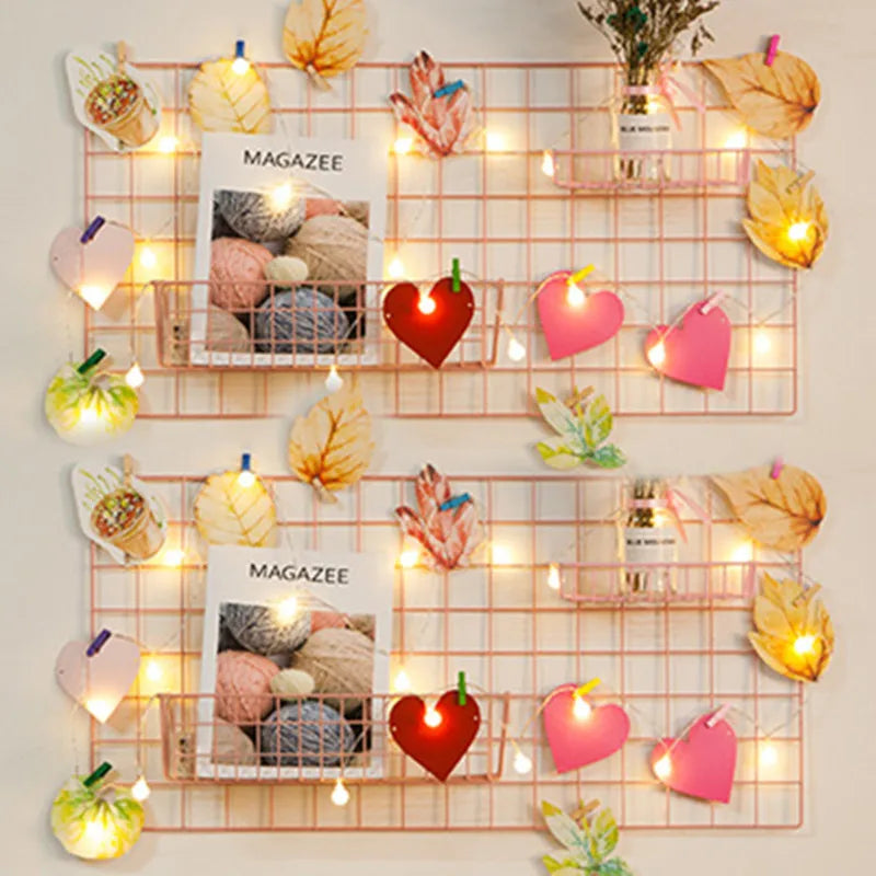 Grid Decor Photo Frame Postcards DIY Wall Art Display