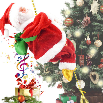 Electric Climbing Santa Claus Decoration – Animated Christmas Ornament A / United States